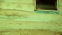 gay man with painted lips inserts butter pack into his big ass