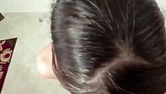 puta gostosa sucking and begging for cum on her for cuckold to clean - complete on red