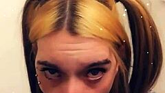 Pretty Shemale On Knees Sucks Cock