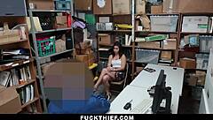 Teen Stepdaughter With Small Tits Caught Shoplifting, Makes Sex Deal With Big Cock