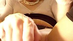 Sexy Mature Transgender Ladyboy Slut Masturbates Her Monster Cock While Crossdressing