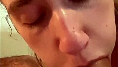 behind the scenes, anastasia mistress trains her blowjob skills on a huge cock