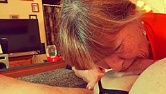 Granny velma dinkley gives closeup blowjob pov in cosplay