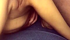 Amateur couple enjoys wild sex with toys and fingering for intense climax.