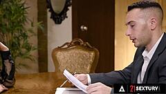 Gorgeous stacy bloom gets pretty ass fucked doggystyle by naughty lawyer