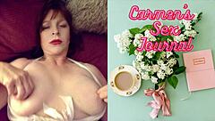 granny carmen, you suckin’ that metal cock hard?