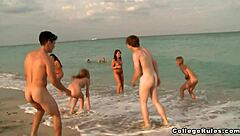 Teen 18+ amateurs party hard on spring break