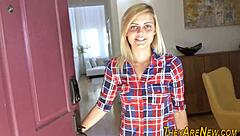 Fucked Teen 18+ Porno Newbie Takes Big Cock In Pov Fucking.