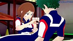 Ochako and izuku intense scene in my hero academia