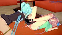 kanade am and maria cadenzavna eve and cagliostro intense lesbian play - symphogear hentai