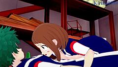 Ochako and izuku intense scene in my hero academia