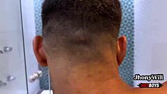 Young guy fucks my ass during bath time