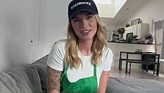 Barista girl cheats, spreads her fat ass, says you'd fuck me better 😏