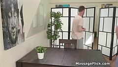 blonde teen 18+ client rides masseurs cock like a dirty whore