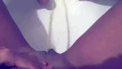 Camilla moon dominates with golden shower in yoga session