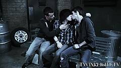 Three gays ask, 'Ready for anal pounding?'