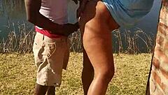 Lilpuddingbowls gets fingered outdoors with big cock and shaved pussy!