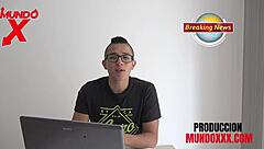 Reporter Fucks Blonde Model With Foot Fetish