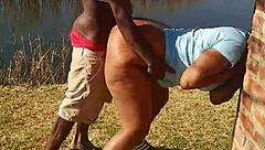 Lilpuddingbowls gets fingered outdoors with big cock and shaved pussy!