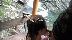 Pinay babe gets slammed at public waterfalls