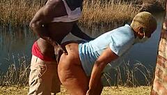 Lilpuddingbowls gets fingered outdoors with big cock and shaved pussy!