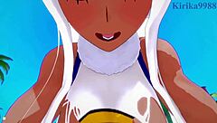 himiko toga and mirko have intense sex in my hero academia hentai