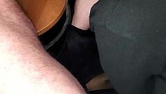 She secretly sucks my monster cock in the office and swallows cum. I explode like a beast! 😈💦