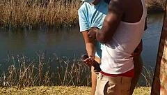 Lilpuddingbowls gets fingered outdoors with big cock and shaved pussy!