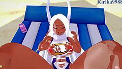 himiko toga and mirko have intense sex in my hero academia hentai