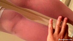 i enjoy solo time with white stockings on