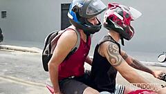 i rode the bike and my friend's big cock