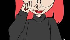 hey, check out this halloween cartoon in a strange house.