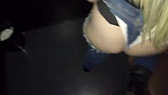 Blonde Married Woman Gets Banged at Glory Hole by Group