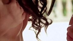 josephine and crista tease each other's pussies in lesbian glamour