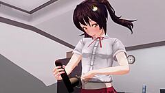 sister teases anal with edging handjob in uncensored anime