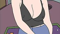 hey, check out this halloween cartoon in a strange house.