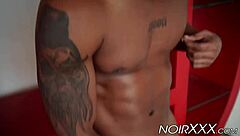 Handsome Black Gay Jacen Zhu Solo Masturbates His Big Black Cock