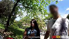 big tits latina sucking my huge cock sloppy pov