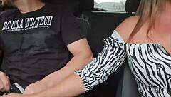 Bianca Naldy distracts driver for wild outdoor deepthroat action.