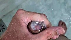 Redhead MILF with big ass and tits gives blowjob, bent over for creampie POV.