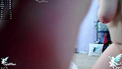 Redhead MILF with big ass and tits gives blowjob, bent over for creampie POV.