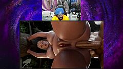 In fantasy hentai, jaheira gets assfucked while aerith watches tifa in pov