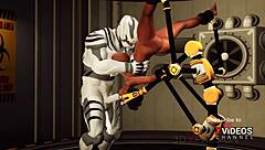 Redhead MILF with big ass and tits gives blowjob, bent over for creampie POV.