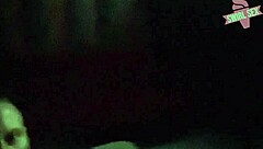 ebony facial in adult movie theater