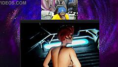 In fantasy hentai, jaheira gets assfucked while aerith watches tifa in pov