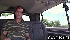 Redhead MILF with big ass and tits gives blowjob, bent over for creampie POV.