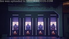 Redhead MILF with big ass and tits gives blowjob, bent over for creampie POV.