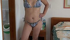 On The Beach, So Hot! I Start Touching Myself In Bikini!