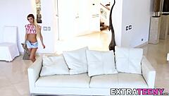 Petite Kenzie Reeves Teases Then Rides Enormous Cock