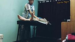 The massage leads to a blowjob with a happy ending.